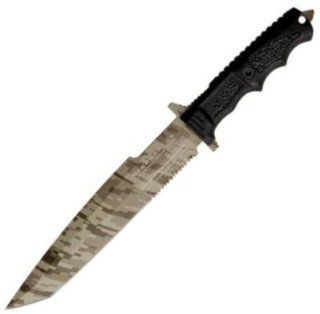 Dark Ops Interceptor 911 13 1/2" overall tactical fighting knife 8 1/4 DiGi Camo  Fixed Blade Tool Knives  Sports & Outdoors