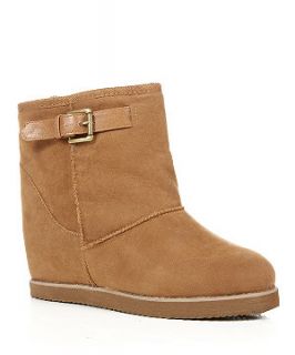 Tan Concealed Wedge Soft Chunky Biker Boots