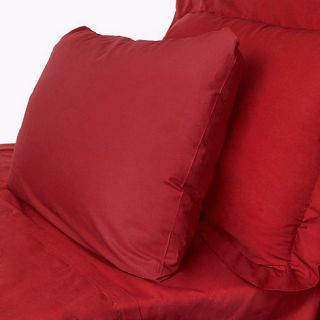 Red cotton rich percale bed sheets