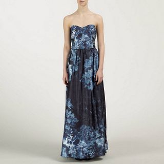 Ariella London Blue Bryni Satin Maxi Dress