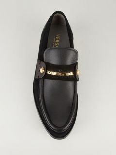 Versace Gold tone Heeled Loafer