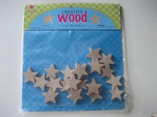 Wood Stars 20 Stars Per Pkg 2 Packages Per Order   Childrens Wood Craft Kits