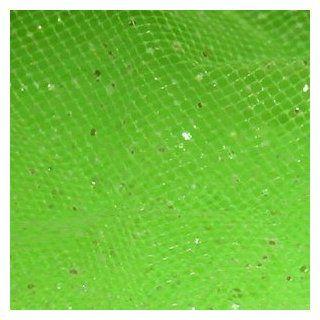 Stardust Tulle Netting Fabric   Lime Green   per metre
