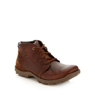 Caterpillar Brown Transform leather ankle boots