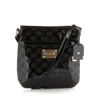 Floozie by Frost French Black embossed patent cross body bag