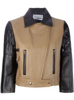 Saint Laurent Two tone Leather Jacket