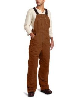 Carhartt Men's Quilt Lined Sandstone Bib Overall Overalls And Coveralls Workwear Apparel Clothing