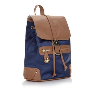 J by Jasper Conran Designer navy nylon colour block backpack