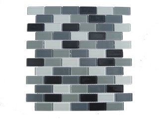 Gray Mosaic Subway Glass Tile Please Select a Size Sample 4"x6"  