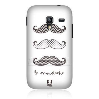Head Case White Le Moustache Design Back Case For Samsung Galaxy Ace Plus S7500 Cell Phones & Accessories