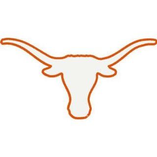 University Of Texas Longhorns Decal Bevo White with Burnt Orange Outline  Sports Fan Automotive Decals  Sports & Outdoors