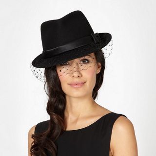Top Hat by Stephen Jones Designer black diamante veil hat