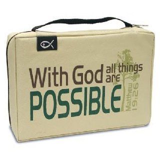 With God All Things Are Possible Bible Cover, XLG 