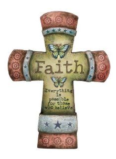Carson Wall Cross Faith Everything is Possible Blessings With Wings   Decorative Plaques