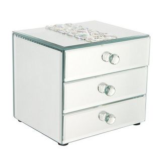 Star by Julien Macdonald Mirror Lustre bead three drawer jewellery box