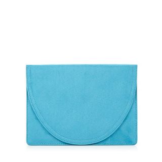 Faith Turquoise curved flap over clutch bag