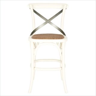 Safavieh Eleanor Oak Wood Counterstool in Ivory   AMH9505A