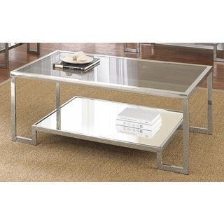 Cordele Chrome and Glass Coffee Table Coffee, Sofa & End Tables