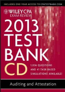Wiley CPA Exam Review Test Bank 2013 Auditing and Attestation (CD ROM) CPA