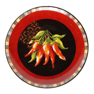 Certified International Chili Pepper Round Platter Certified International Serving Platters/Trays