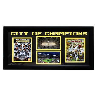 Pittsburgh 'City of Champions' Steelers and Penguins Four Photo Frame Football