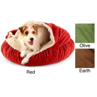 Spiro Embossed Micro Velvet Round Burrow Pet Bed Other Pet Beds
