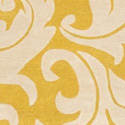 Handmade Soho Gold/ Ivory New Zealand Wool Rug (7'6 x 9'6) Safavieh 7x9   10x14 Rugs