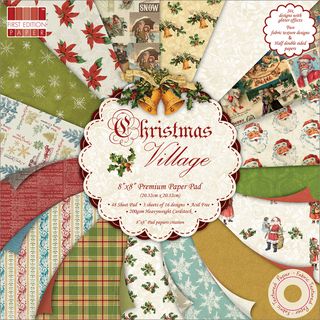 Premium Paper Pad 8"X8" 48/Sheets Christmas Village Paper Packs