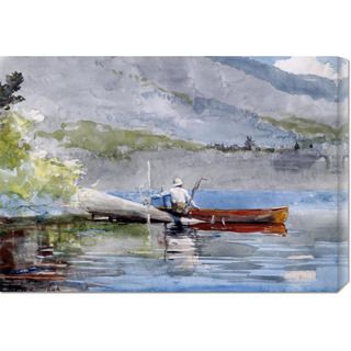Winslow Homer 'The Red Canoe' Stretched Canvas Art Canvas