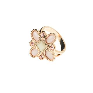 Rose Gold Celtic Inspired Crystal Ring Fashion Rings