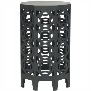 Safavieh Garion Bayur Wood Side Table in Charcoal Grey   AMH4614A