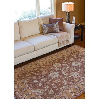 Hand knotted Brown Estate Hand Spun New Zealand Wool Rug (9' x 13') Surya 7x9   10x14 Rugs