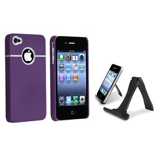BasAcc Dark Purple Case/ Mini Stand Holder for Apple iPhone 4/ 4S BasAcc Cases & Holders