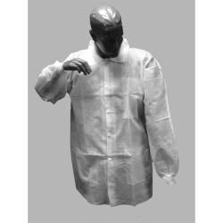 White Dressing Gowns (Case of 50) Viamed Protective Apparel