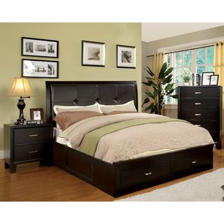 Furniture of America Ella 3  piece Queen size Bed with Nightstand and Chest Set Furniture of America Bedroom Sets