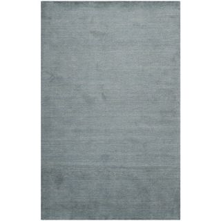 Loomed Knotted Himalayan Solid Blue Wool Rug (8'9 x 12') Safavieh 7x9   10x14 Rugs