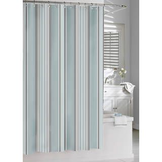 Emily Cotton Stripe Shower Curtain Shower Curtains