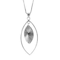 Moise Sterling Silver Marquise Dangle Necklace Moise Sterling Silver Necklaces