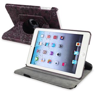 BasAcc Purple 360 degree Swivel Leather Case for Apple iPad Mini BasAcc iPad Accessories