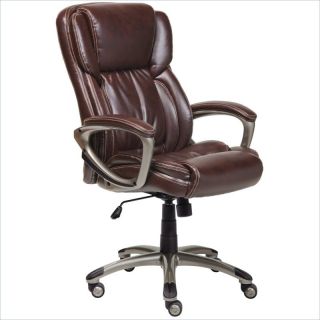 Serta Executive Office Chair in Brown Bonded Leather   43520