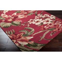 Hand tufted Red Stews Wool Rug (3'3 x 5'3) Surya 3x5   4x6 Rugs