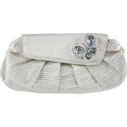 Women's J. Renee 10142 White Pleated Fabric J. Rene Clutches & Evening Bags