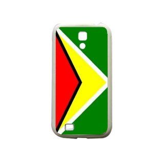 Guyana Flag Samsung Galaxy S4 White Silcone Case   Provides Great Protection Cell Phones & Accessories