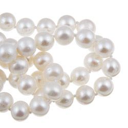 DaVonna Deep White Freshwater Pearl 64 inch Endless Necklace (8 9 mm) DaVonna Pearl Necklaces