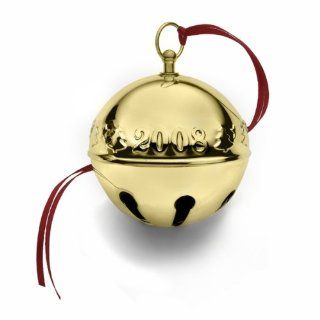 Wallace 2008 Gold Plated Sleigh Bell   19th Edition Ornament   Christmas Bell Ornaments