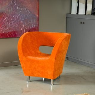 Christopher Knight Home Modern Orange Microfiber Accent Chair Christopher Knight Home Chairs