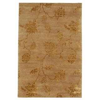 Hand knotted Accra Wool and Art Silk Rug (2' x 3') Accent Rugs
