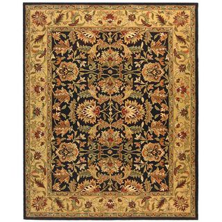 Handmade Heritage Kerman Navy/ Gold Wool Rug (9'6 x 13'6) Safavieh 7x9   10x14 Rugs