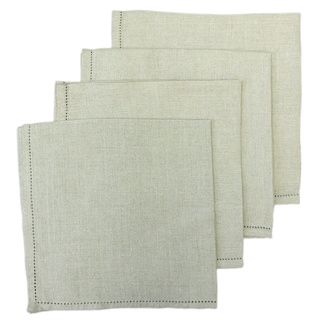 Natural Linen Napkins (Set of 4) Cottage Home Table Linens