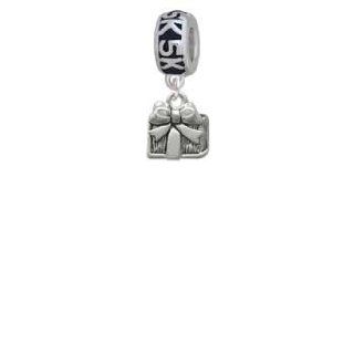 Small Antiqued Silver Present 5K Run Charm Dangle Bead Delight Jewelry Jewelry